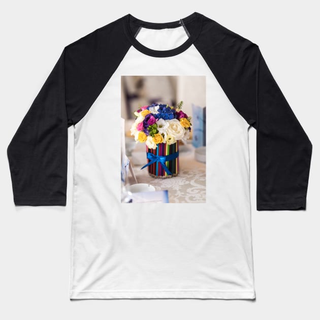 Close up of a gorgeous flower bouquet Baseball T-Shirt by NxtArt